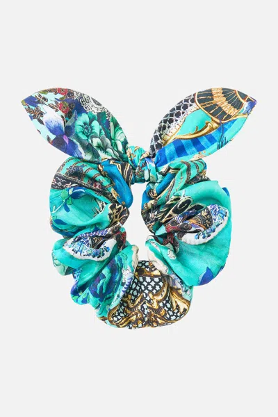 Camilla Scrunchie With Tie Flamenco Euphoria In Blue