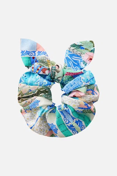 Camilla Scrunchie With Tie Midsummer Mosaics In Multi
