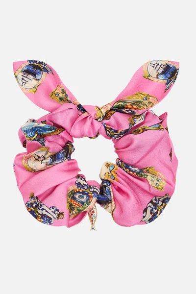 Camilla Scrunchie With Trinket Salty Splendour In Pink