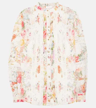Camilla Sew Yesterday Floral Cotton Blouse In Multicoloured