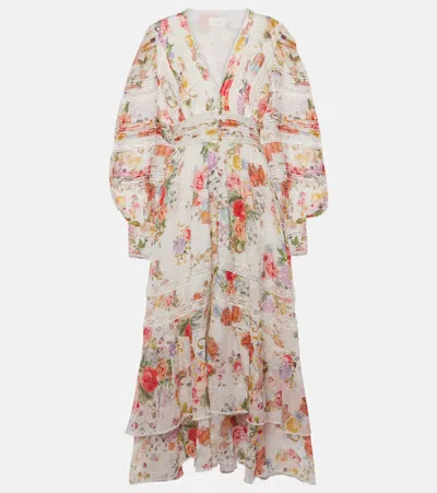 Camilla Sew Yesterday Floral Midi Dress In Multicoloured