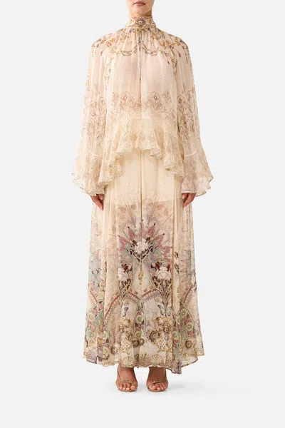 Camilla Sheer Wide Leg Pant A Meeting Of Masterpieces In Pink
