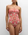 Camilla Shell Games Bandeau One-piece Swimsuit In Shell Games