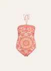Camilla Shell Games Bandeau One-piece Swimsuit In Shell Games