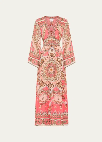 Camilla Shell Games Kimono-sleeve Maxi Dress Coverup