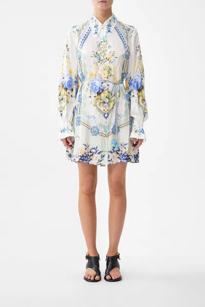 Camilla Shift Shirt Dress My Homespun Heart In White