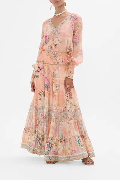 Camilla Shirred Cuff Blouse The Jewellery Palace In Pink