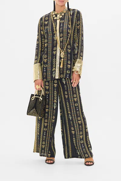 Camilla Shirt With Glomesh Placket And Cuffs They Called Her Nefertari In Black