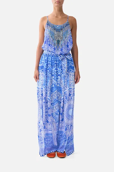 Camilla Shoestring Strap Jumpsuit The Bosphorous In Blue