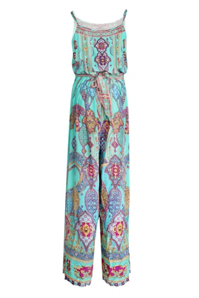 Camilla Shoestring Strap Jumpsuit The Concubines Corridor In Blue