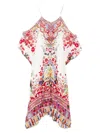 Camilla Shoestring Strap Kaftan In Pink