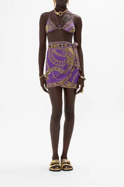Camilla Short Draped Sarong Luxorland Lady In Purple
