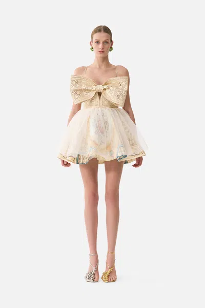Camilla Short Dress With Bow Detail A Beloved Boudoir In Multi