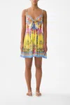 Camilla Short Dress With Tie Front Sultanahmet Summer In Yellow
