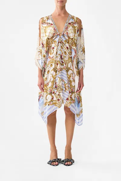 Camilla Short Kaftan With Hardware Throne Games In Brown