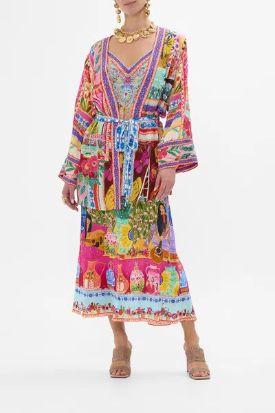 Camilla Short Kimono Wrap Roeqiyas Realm In Multi