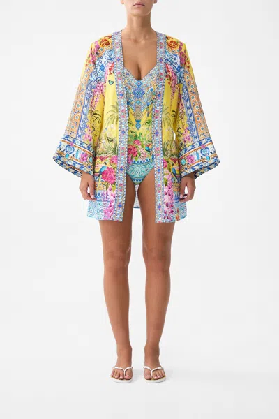 Camilla Short Kimono Wrap Sultanahmet Summer In Yellow
