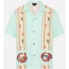 Camilla Short Sleeve Cabana Shirt With Love From Türkiye In Green