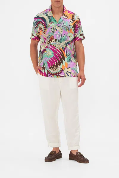 Camilla Short Sleeve Camp Collared Shirt Giza Goddess