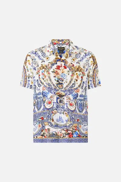Camilla Short Sleeve Camp Collared Shirt The Pottery Parlour In Multi