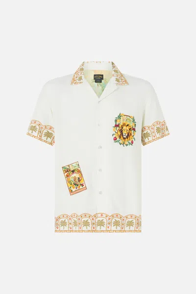 Camilla Short Sleeve Camp Collared Shirt Va Va Vintage In Multi