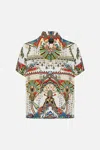 Camilla Short Sleeve Camp Collared Shirt Valley Of The Queens
