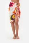 Camilla Short Tassel Sarong Pretty As A Poppy In Multi