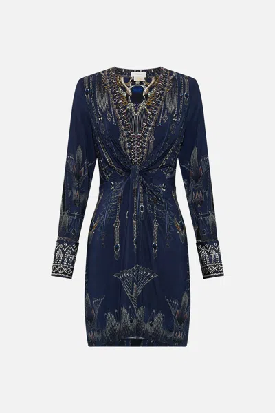 Camilla Short V Neck Twist Front Jersey Dress The Egypt Effect In Black