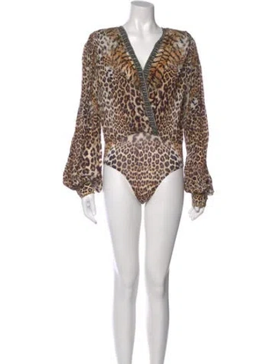 Pre-owned Camilla Silk Animal Print Blouse In Multi