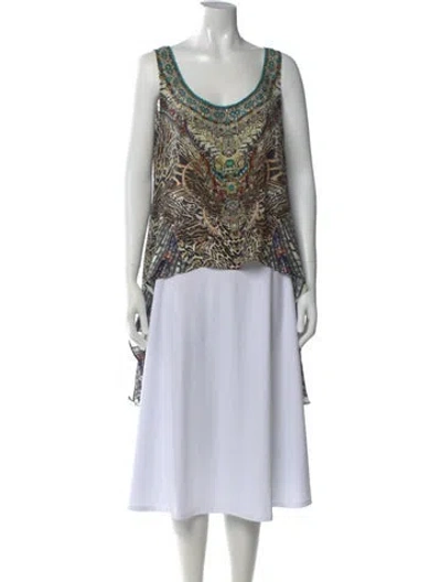 Pre-owned Camilla Silk Animal Print Blouse In Multi