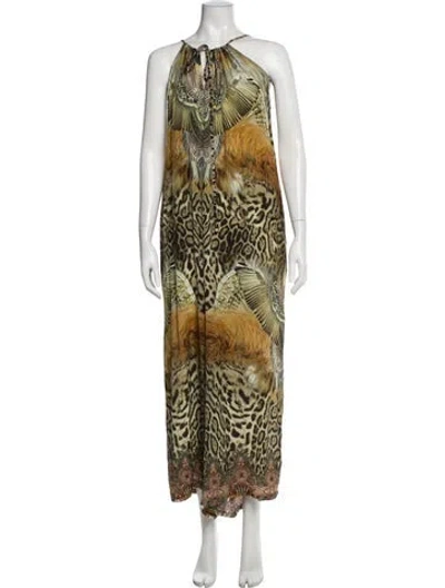 Pre-owned Camilla Silk Animal Print Jumpsuit In Multicolor