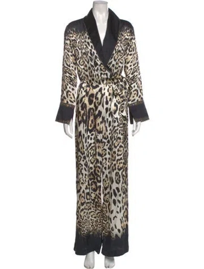 Pre-owned Camilla Silk Animal Print Jumpsuit In Neutral