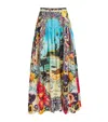 Camilla Silk Bathing Bombshell Maxi Skirt In Multi