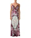 Camilla Silk Charmeuse Maxi Slip Dress In Multi