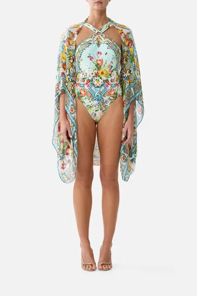Camilla Silk Chiffon Shrug Magic Of The Mercado In Transparent