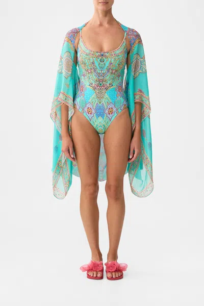 Camilla Silk Chiffon Shrug The Concubines Corridor In Multi