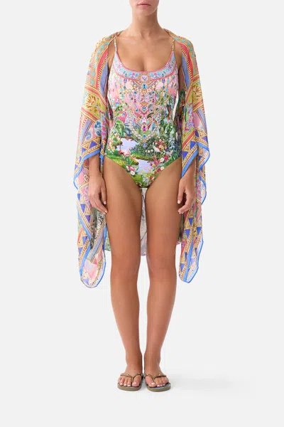 Camilla Silk Chiffon Shrug Turkish Delight In Multi