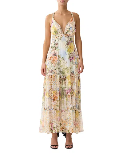 Camilla Silk Embellished Dress In Multi