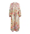 Camilla Sew Yesterday Floral Silk Robe In Multi