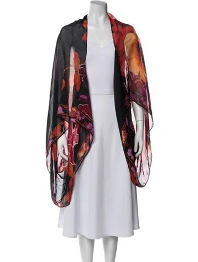 Pre-owned Camilla Silk Floral Print Coat In Multicolor