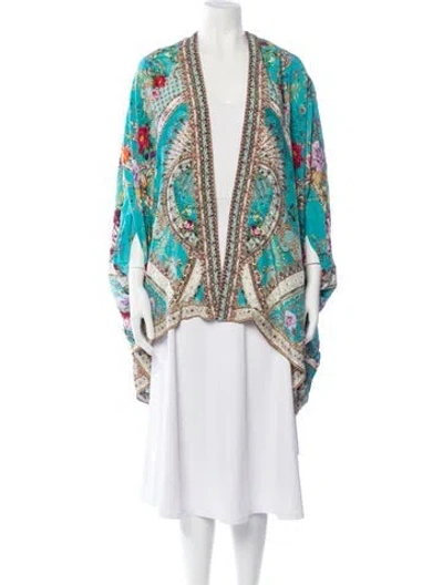 Pre-owned Camilla Silk Floral Print Nightgown In Blue