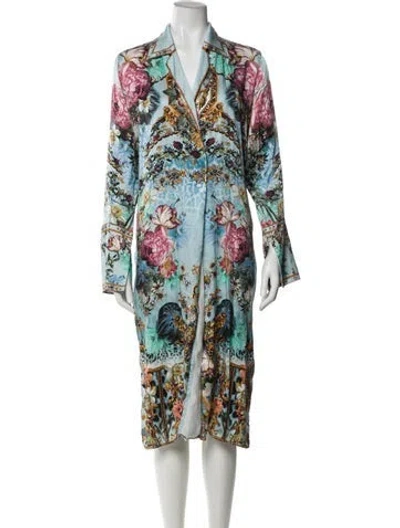Pre-owned Camilla Silk Floral Print Robe In Multi