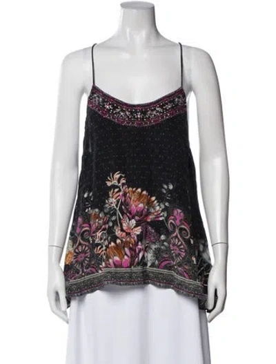 Pre-owned Camilla Silk Floral Print Top In Multi