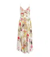 Camilla Long Dress With Tie Front Egyptian Rose