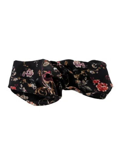 Pre-owned Camilla Silk Headband In Black