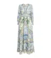 Camilla Jardim Party Button-front Dress With Shaped Waistband In Blue
