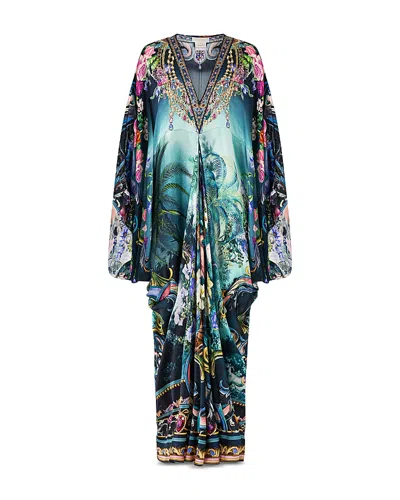 Camilla Silk Kaftan Swim Cover-up