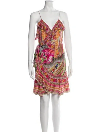 Pre-owned Camilla Silk Knee-length Dress In Multi