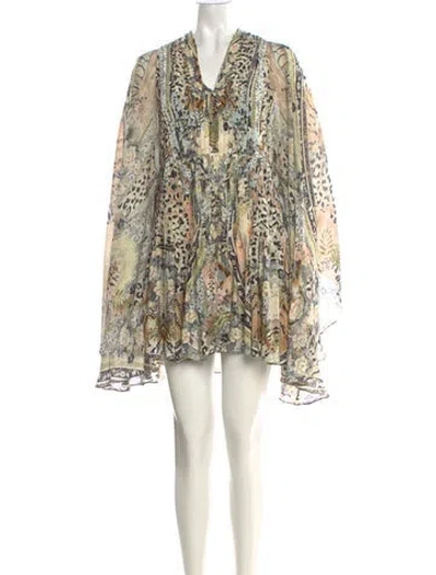 Pre-owned Camilla Silk Knee-length Dress In Multi