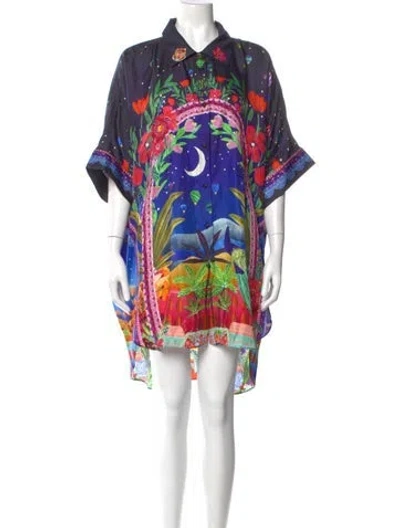 Pre-owned Camilla Silk Knee-length Dress In Multi